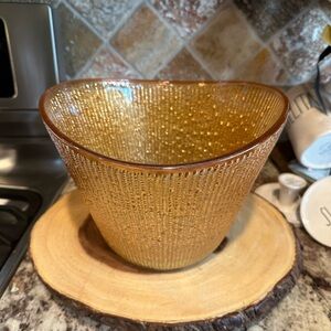 Textured Gold Decorative Bowl